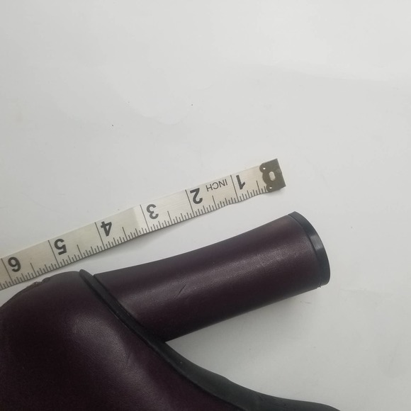 CAbi Bisset Color Block Pointed Toe Leather Booties Black Vino Size 11 - Picture 14 of 16